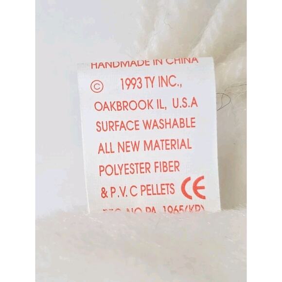 1993 Ty Beanie Baby "Mystic" Retired Yarn Mane Tan Horn Unicorn BB7 - Picture 5 of 5